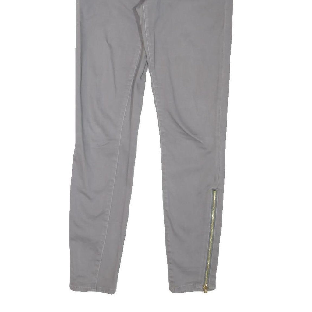 JUICY COUTURE Womens Cotton Blend Grey Regular Skinny Trousers W32 L30 Gold