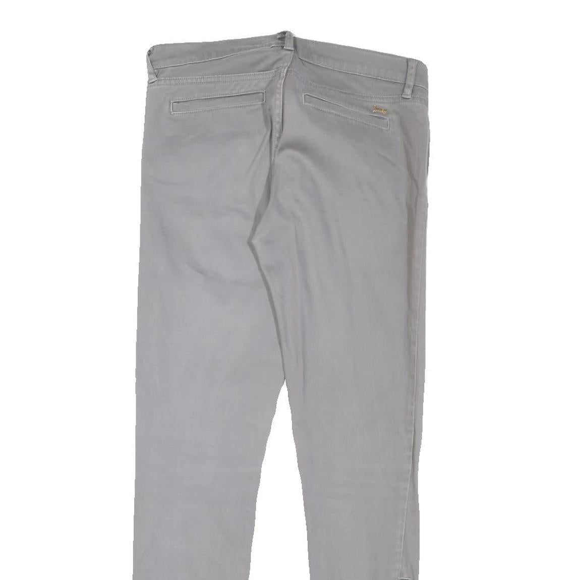 JUICY COUTURE Womens Cotton Blend Grey Regular Skinny Trousers W32 L30 Gold