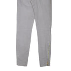 JUICY COUTURE Womens Cotton Blend Grey Regular Skinny Trousers W32 L30 Gold
