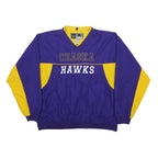 TEAM WEAR Mens Purple & Yellow Chaska Hawks V-Neck M Sweatshirt Sportswear