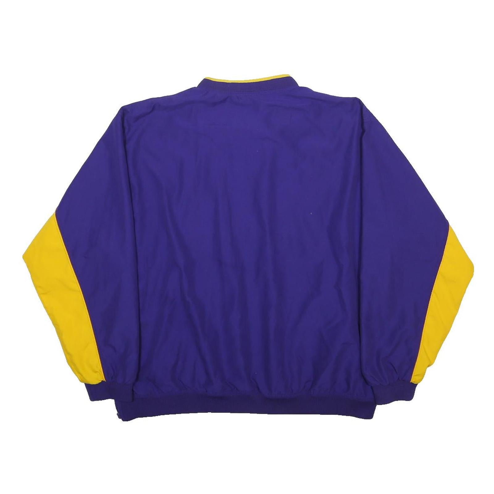 TEAM WEAR Mens Purple & Yellow Chaska Hawks V-Neck M Sweatshirt Sportswear