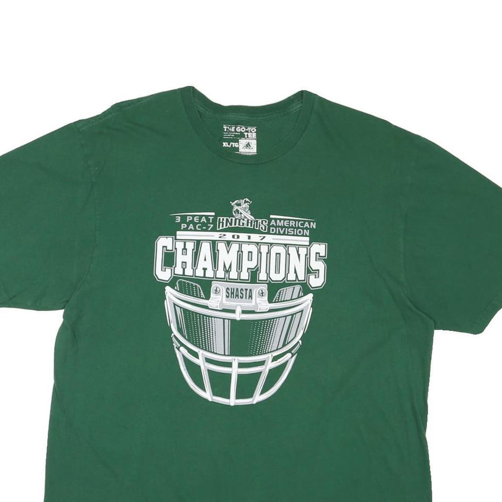 ADIDAS Mens Green 2017 Champions Graphic T-Shirt XL Short Sleeve Crew Neck