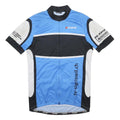CUORE Mens Blue Black White Cycling Jersey L Short Sleeve Zip Front Sports
