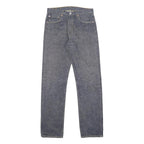 LEVI'S 501 Mens Jeans Blue Regular Straight Denim Raw W32 L34 Button Closure