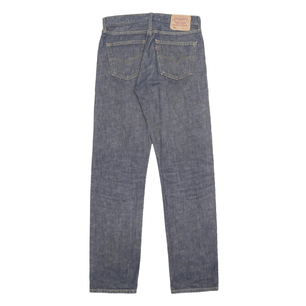 LEVI'S 501 Mens Jeans Blue Regular Straight Denim Raw W32 L34 Button Closure