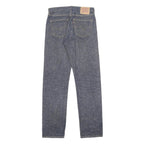 LEVI'S 501 Mens Jeans Blue Regular Straight Denim Raw W32 L34 Button Closure