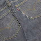 LEVI'S 501 Mens Jeans Blue Regular Straight Denim Raw W32 L34 Button Closure