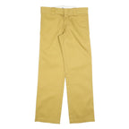 DICKIES Womens Cotton Blend Yellow Slim Straight Trousers W28 L30 Workwear