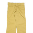 DICKIES Womens Cotton Blend Yellow Slim Straight Trousers W28 L30 Workwear