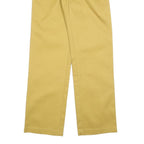 DICKIES Womens Cotton Blend Yellow Slim Straight Trousers W28 L30 Workwear