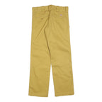 DICKIES Womens Cotton Blend Yellow Slim Straight Trousers W28 L30 Workwear