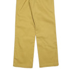 DICKIES Womens Cotton Blend Yellow Slim Straight Trousers W28 L30 Workwear