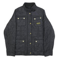 BARBOUR INTERNATIONAL Girls Black Quilted Jacket 2XL Polyamide Zip Pockets