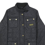 BARBOUR INTERNATIONAL Girls Black Quilted Jacket 2XL Polyamide Zip Pockets
