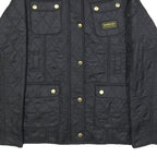 BARBOUR INTERNATIONAL Girls Black Quilted Jacket 2XL Polyamide Zip Pockets