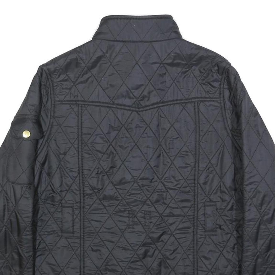 BARBOUR INTERNATIONAL Girls Black Quilted Jacket 2XL Polyamide Zip Pockets