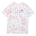 NIKE Womens White & Pink Tie Dye Graphic T-Shirt M Short Sleeve Crew Neck Sports