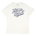 TOMMY HILFIGER Mens White Crew Neck Graphic T-Shirt XL Cotton Blend Casual