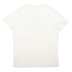 TOMMY HILFIGER Mens White Crew Neck Graphic T-Shirt XL Cotton Blend Casual
