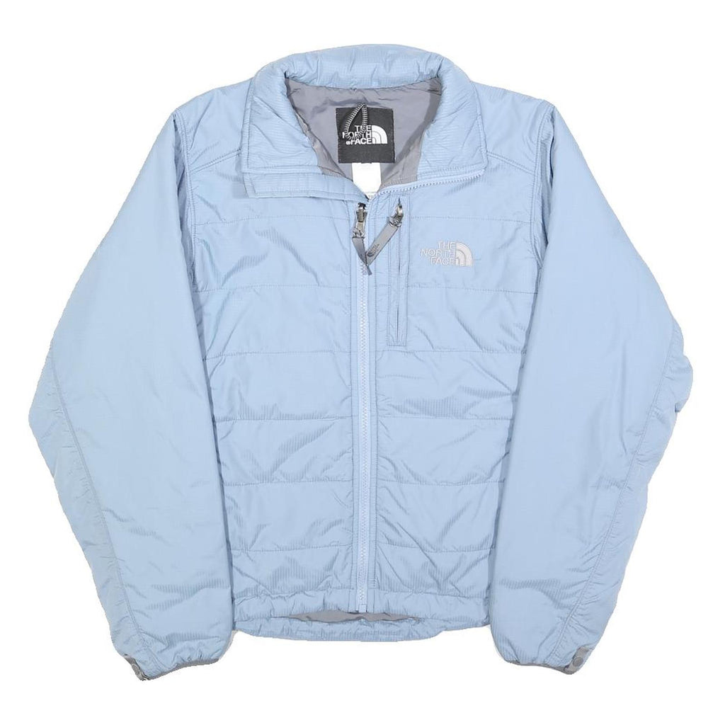 THE NORTH FACE Womens Light Blue Zip Up Polyester Blend Jacket XS Puffer Outdoor