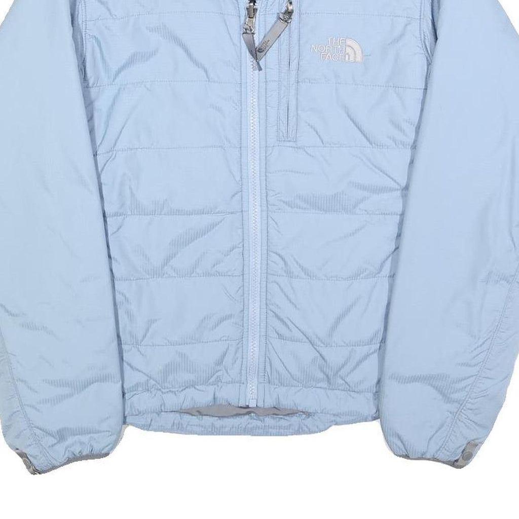 THE NORTH FACE Womens Light Blue Zip Up Polyester Blend Jacket XS Puffer Outdoor