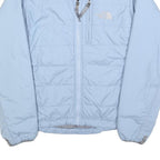 THE NORTH FACE Womens Light Blue Zip Up Polyester Blend Jacket XS Puffer Outdoor