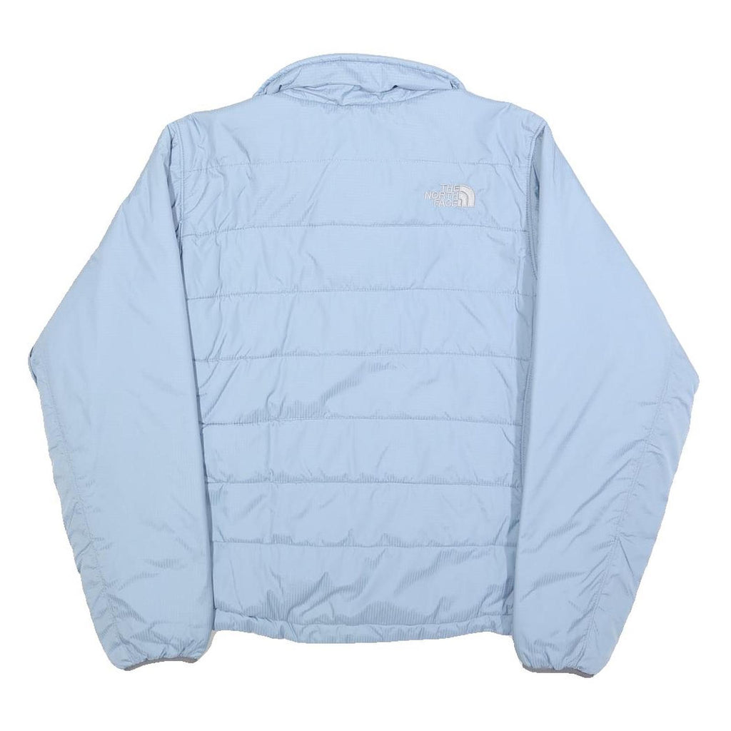 THE NORTH FACE Womens Light Blue Zip Up Polyester Blend Jacket XS Puffer Outdoor