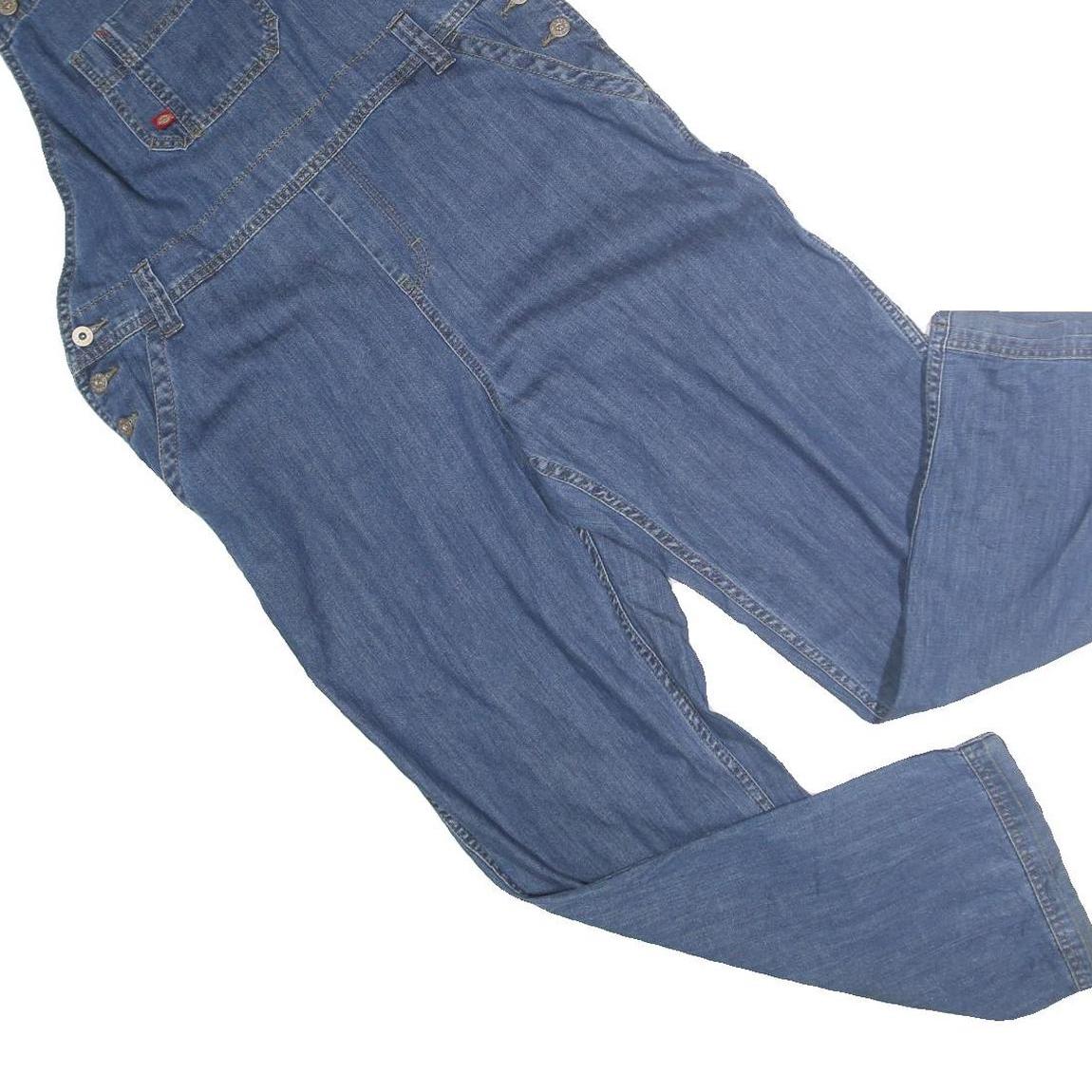 DICKIES Mens Blue Denim Regular Fit Cotton Dungarees M W36 L30 Workwear