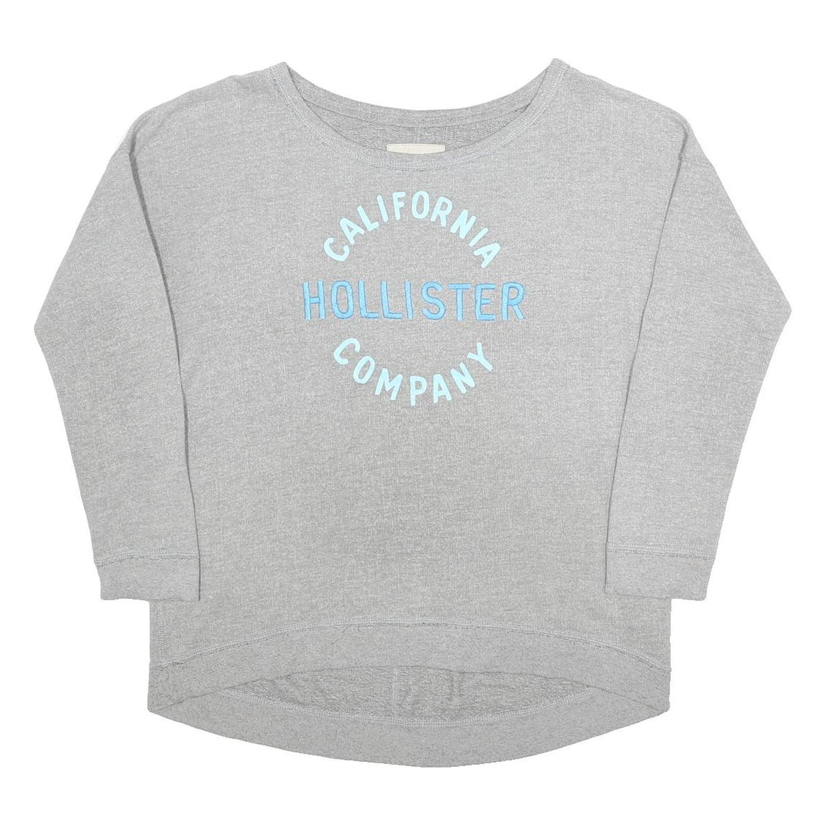 HOLLISTER Womens Grey Pullover Sweatshirt M Cotton Blend Casual Comfort