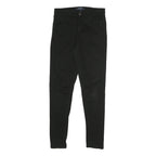 KANGOL Womens Cotton Blend Black Slim Skinny Trousers W29 L29 Zip Pocketed