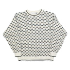BILL BLASS Mens Beige Patterned Cotton Blend Crew Neck Basic Knit Jumper L