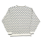 BILL BLASS Mens Beige Patterned Cotton Blend Crew Neck Basic Knit Jumper L