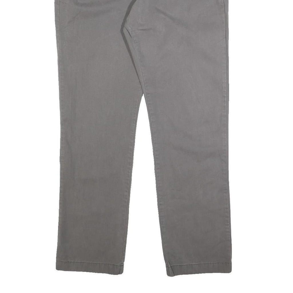 TOMMY HILFIGER Mens Cotton Blend Grey Regular Fit Straight Trousers W36 L34