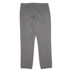 TOMMY HILFIGER Mens Cotton Blend Grey Regular Fit Straight Trousers W36 L34