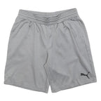 PUMA Mens Shorts Grey Casual L W32 Polyester Blend Comfortable Sportswear