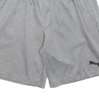 PUMA Mens Shorts Grey Casual L W32 Polyester Blend Comfortable Sportswear