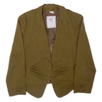 GINGER Womens Blazer Jacket Green Wool S
