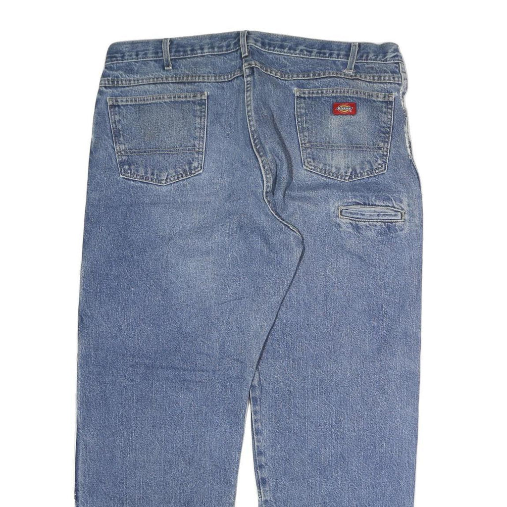 DICKIES Mens Regular Fit Blue Denim Jeans W40 L30 Workwear Straight Leg Cotton