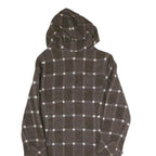 GLOBE HOPE Womens Brown & Grey Outdoor Check Hooded Jacket S Cotton Blend Woven