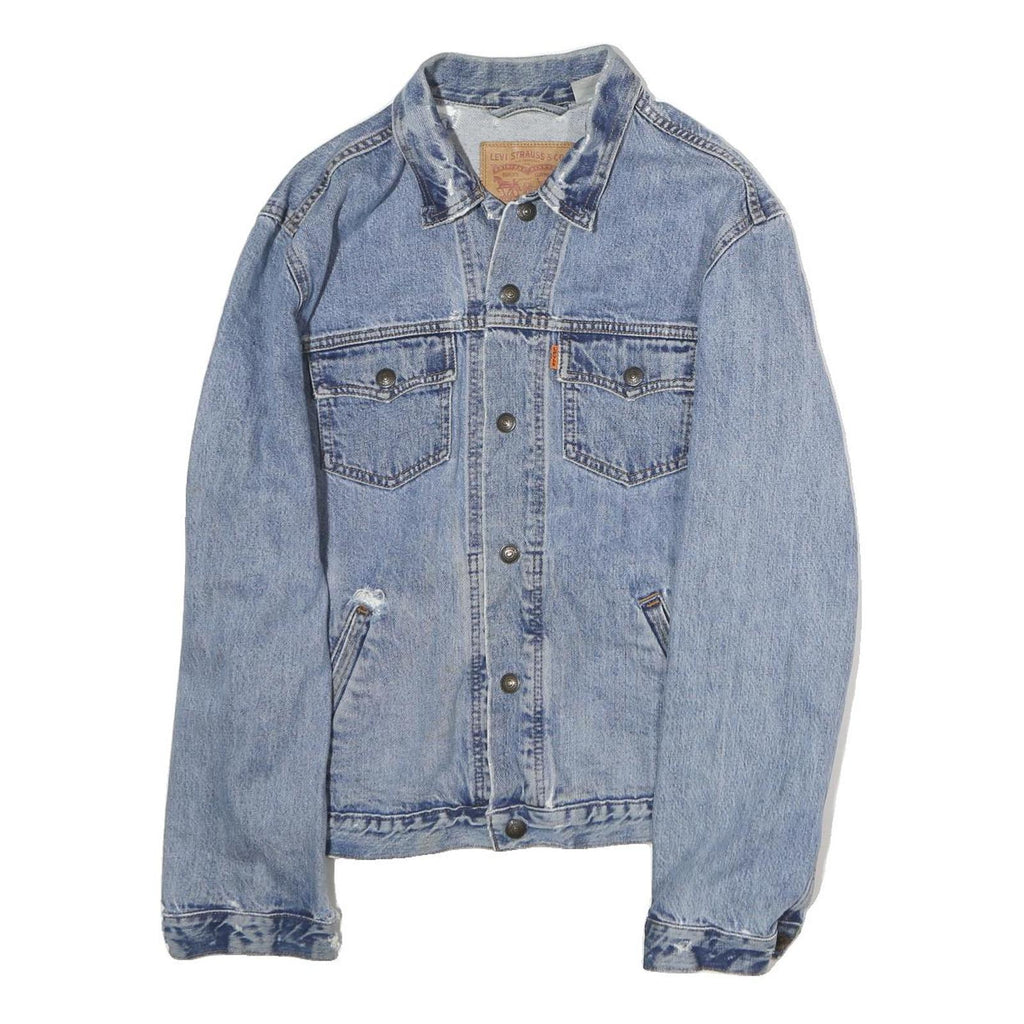 LEVI'S Mens Blue Denim Jacket M Cotton Button Closure Classic Fit Casual