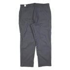 RED KAP Mens Regular Fit Black Cotton Blend Cargo Trousers W42 L32 Workwear