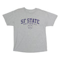 CHAMPION Mens Grey SF State Softball Graphic T-Shirt L Crew Neck Short Sleeve