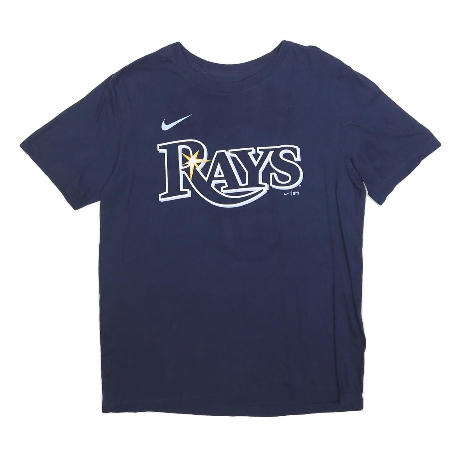 NIKE Mens Blue Rays Graphic T-Shirt M Short Sleeve Crew Neck Sportswear