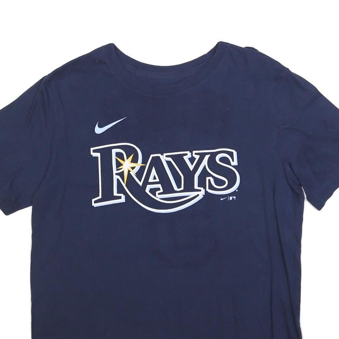 NIKE Mens Blue Rays Graphic T-Shirt M Short Sleeve Crew Neck Sportswear