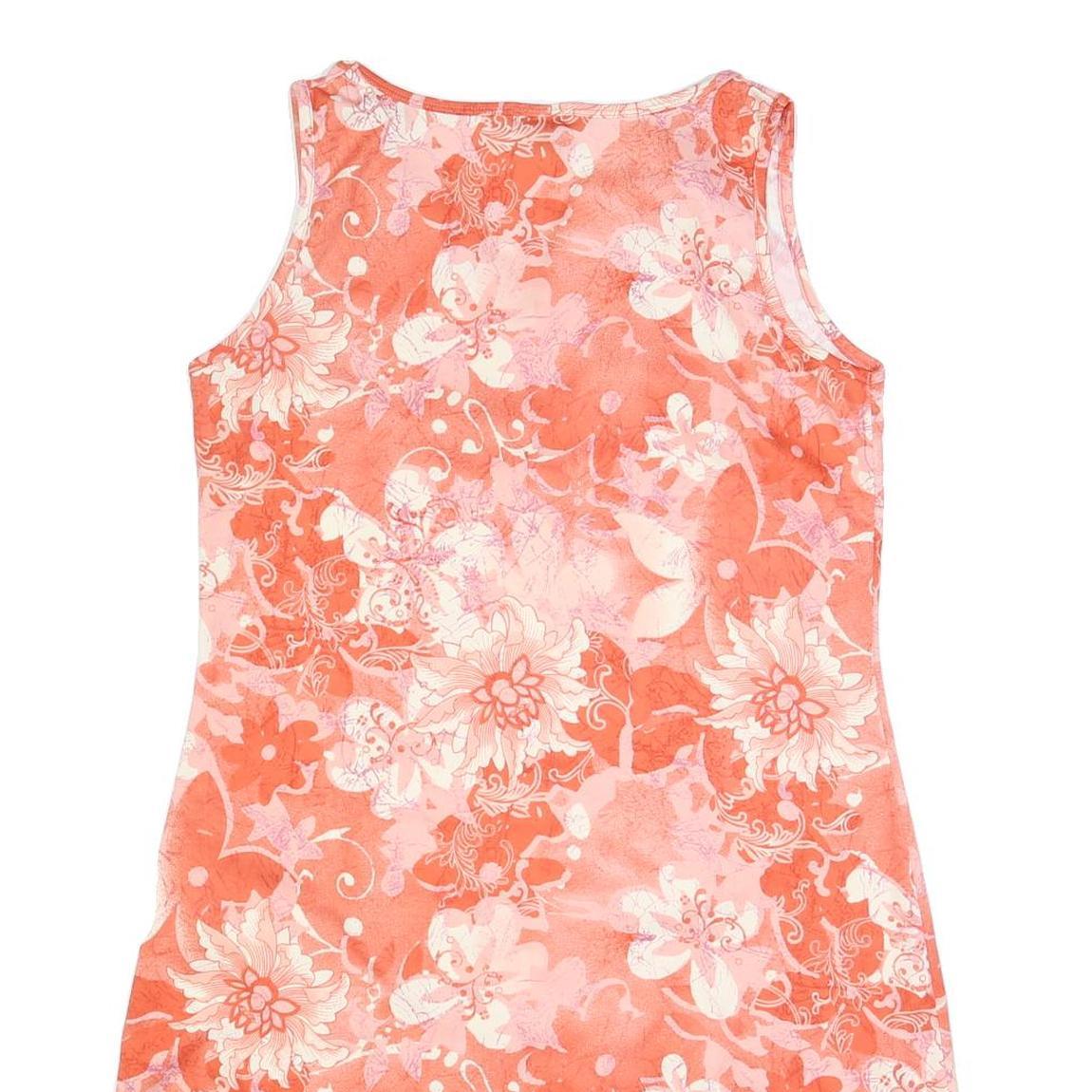 BIAGGINI Womens Orange & Pink Floral Sleeveless Day Polyester Dress XL