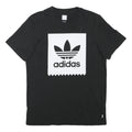 ADIDAS Mens Black Classic Logo Graphic T-Shirt M Short Sleeve Crew Neck