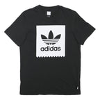 ADIDAS Mens Black Classic Logo Graphic T-Shirt M Short Sleeve Crew Neck
