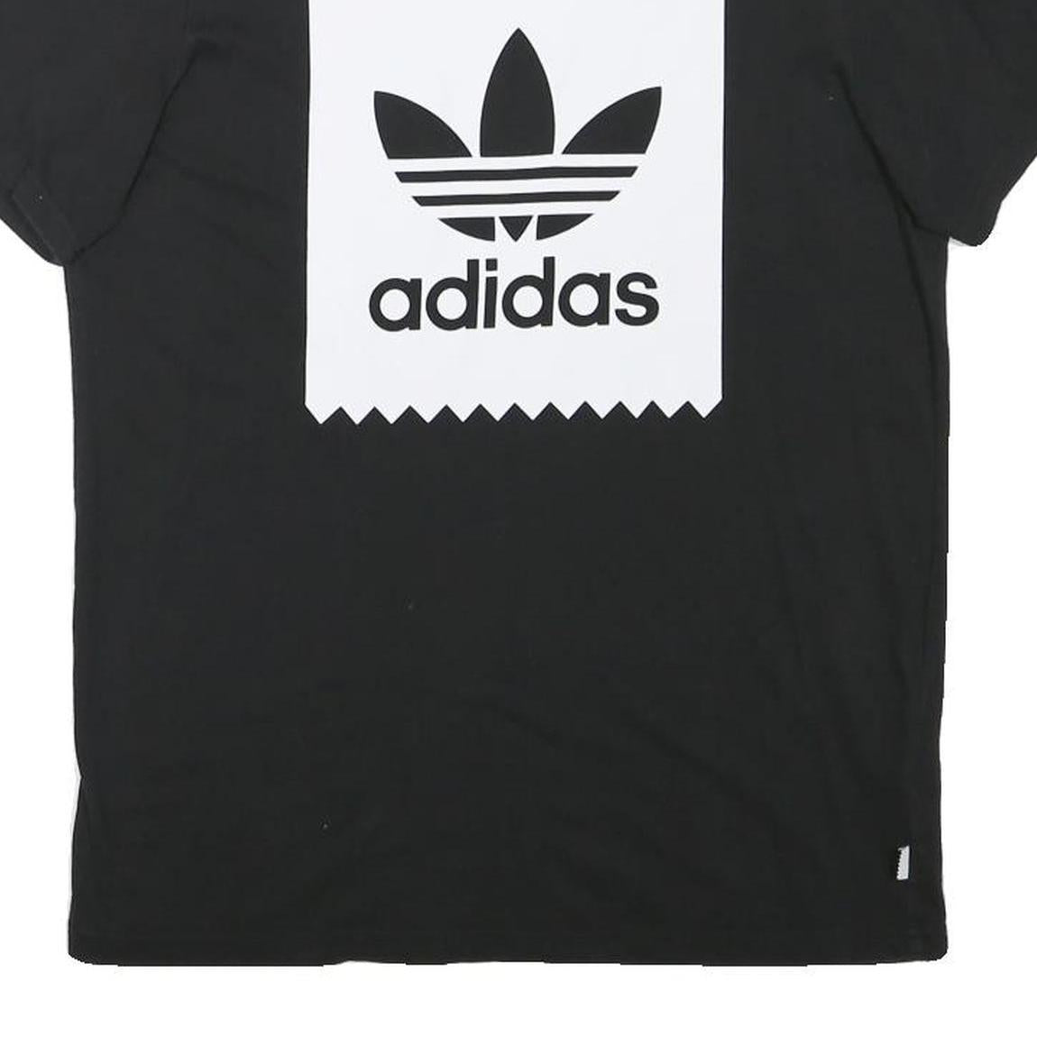 ADIDAS Mens Black Classic Logo Graphic T-Shirt M Short Sleeve Crew Neck