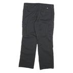 DICKIES Womens Black Regular Fit Straight Leg Trousers W36 L30 Cotton Blend Zip