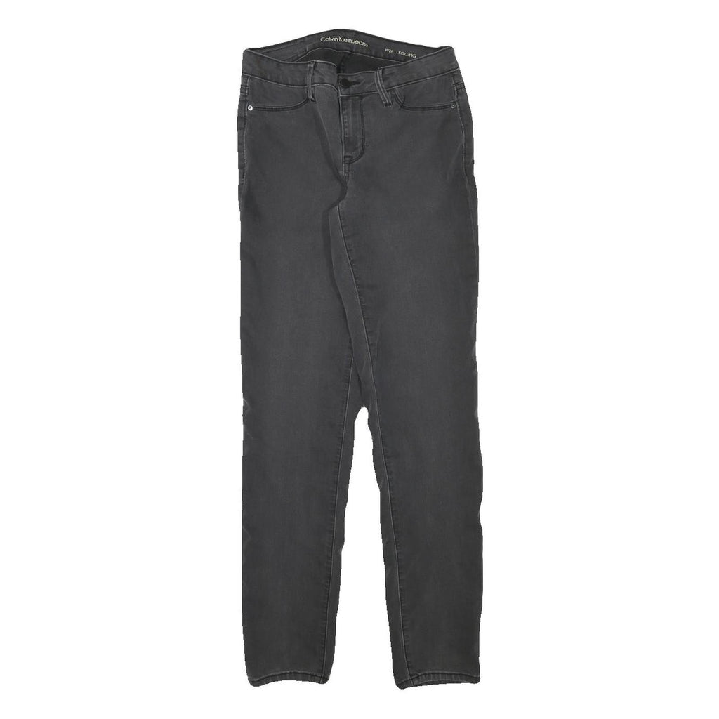 CALVIN KLEIN Womens Jeans Black Slim Skinny Denim Medium W27 L30 Stretch